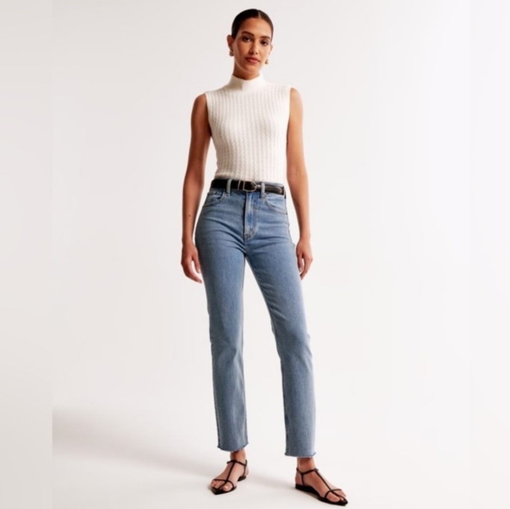 Abercrombie & Fitch Jeans Womens 14 Tall The Ankle Straight Ultra High Rise